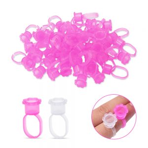 100Pcs Disposable Eyelash Extension Glue Rings Glue Holder Glue Container ODH5 